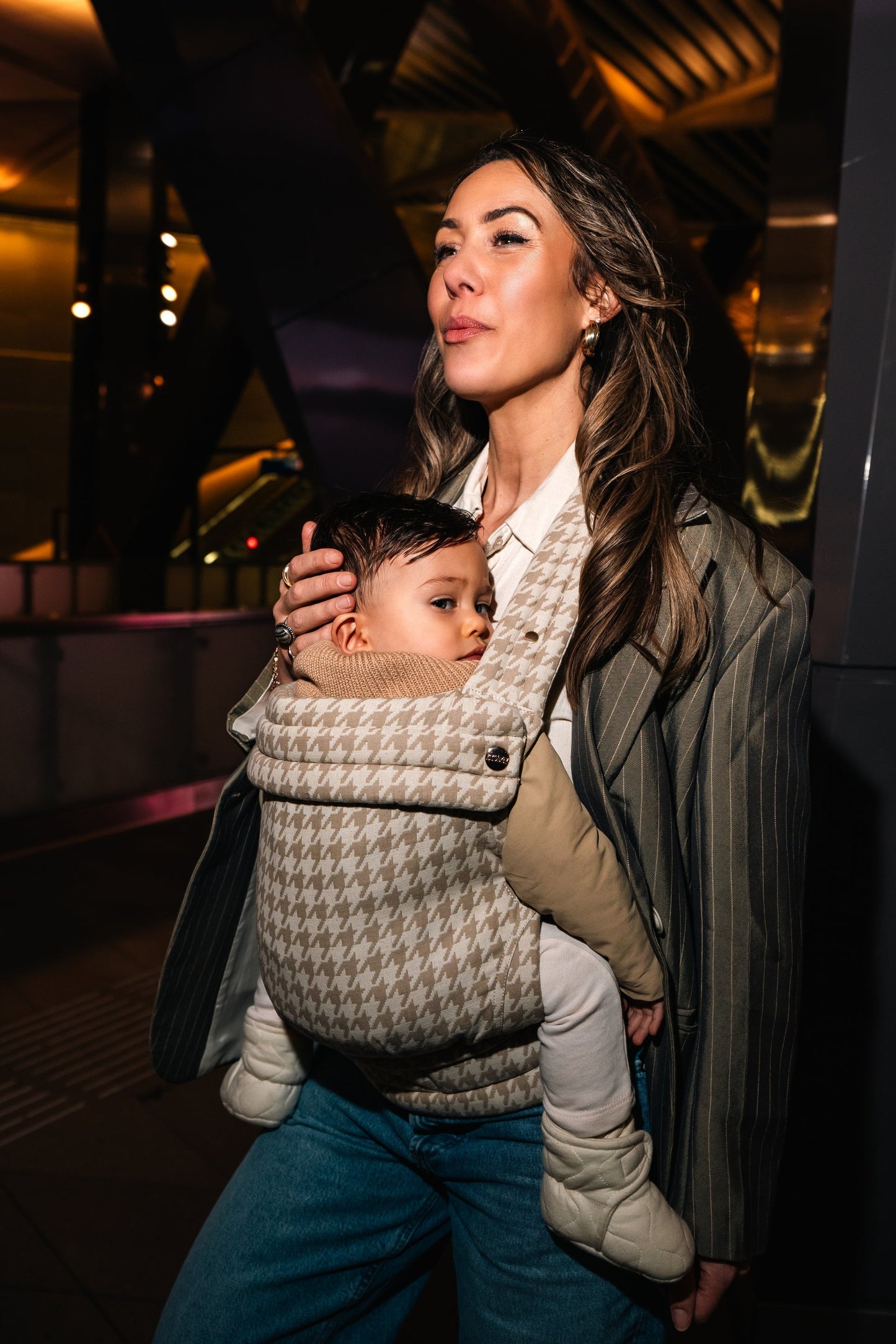 Baby carrier - Houndstooth Brown